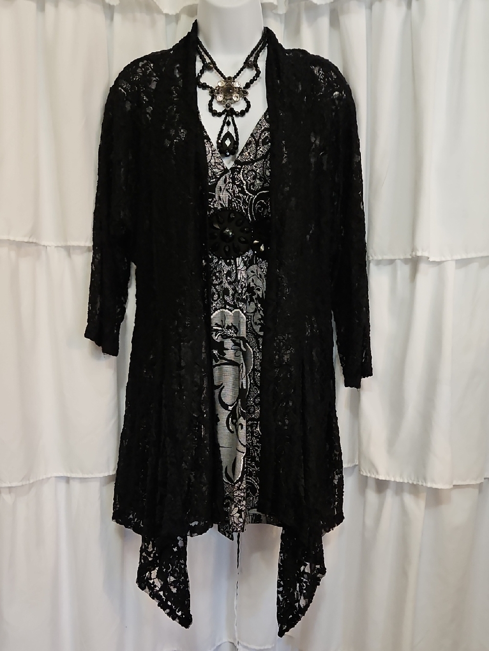 Stunning Black Lace Cardigan - Picture 5 of 6